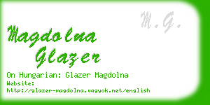 magdolna glazer business card